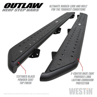 Westin Textured Black Nerf Step Bars: Jeep Gladiator 2020-2024