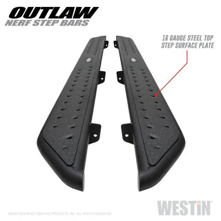 Westin Textured Black Nerf Step Bars: Jeep Gladiator 2020-2024
