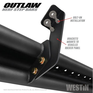 Westin Textured Black Nerf Step Bars: Jeep Gladiator 2020-2024