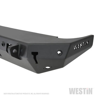 Westin Textured Black Rear Bumper w/ Sensors: Jeep Gladiator (2020-2024)