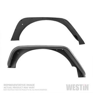 Westin Textured Black Tube Fenders (REAR): Jeep Gladiator 2020-2024