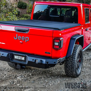 Westin Textured Black Tube Fenders (REAR): Jeep Gladiator 2020-2024