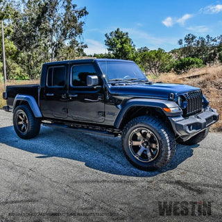 Westin Black R5 Nerf Step Bars: Jeep Gladiator 2020-2024
