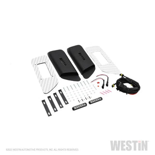 Westin Textured Black LED Hood Scoops: Jeep Wrangler (18-24) / Gladiator (20-24)
