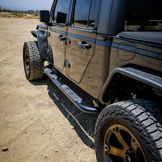 Westin Black Platinum 4 Oval Nerf Step Bars: Jeep Gladiator 2020-2024