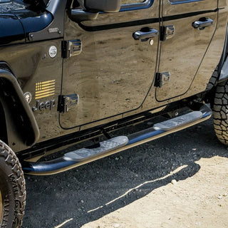 Westin Black Platinum 4 Oval Nerf Step Bars: Jeep Gladiator 2020-2024