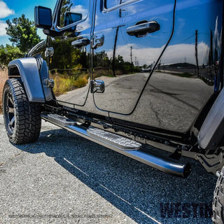 Westin Black PRO TRAXX 4 Oval Nerf Step Bars: Jeep Gladiator 2020-2024
