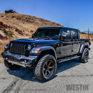 Westin Black PRO TRAXX 4 Oval Nerf Step Bars: Jeep Gladiator 2020-2024