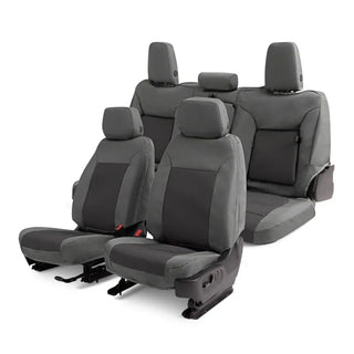 Covercraft PrecisionFit Custom Third Row Seat Covers: Dodge Durango 2011-2024 w/ Silver and Charcoal