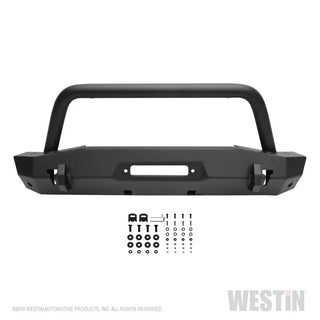 Westin Stubby Front Bumper with Bull Bar: Jeep Wrangler (18-24) / Gladiator (20-24)