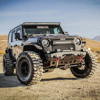 Westin Textured Black Stubby Front Bumper (FRONT): Jeep Wrangler (18-24) / Gladiator (20-24)