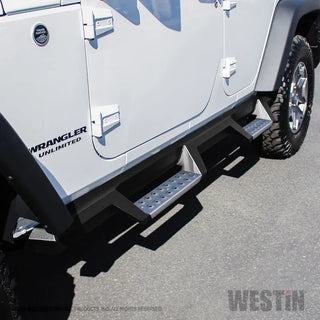 Westin Heavy Duty Stainless Steel Drop Nerf Step Bars: Jeep Wrangler JK (2007-2018)
