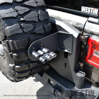Westin Textured Black RotoPax Mount: Jeep Wrangler (2007-2024) / JK (2018)