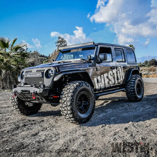 Westin Textured Black E-Series Nerf Step Bars: Jeep Wrangler 2018-2024
