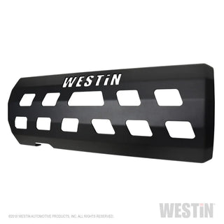 Westin Textured Black Muffler Skid Plate: Jeep Wrangler 2018-2024