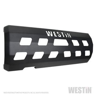 Westin Textured Black Muffler Skid Plate: Jeep Wrangler 2018-2024
