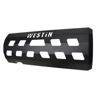 Westin Textured Black Muffler Skid Plate: Jeep Wrangler 2018-2024