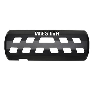 Westin Textured Black Muffler Skid Plate: Jeep Wrangler 2018-2024