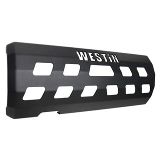Westin Textured Black Muffler Skid Plate: Jeep Wrangler 2018-2024