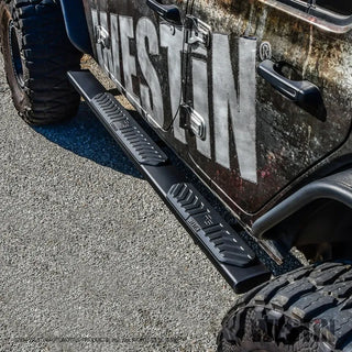 Westin Textured Black R5 Nerf Step Bars: Jeep Wrangler 2018-2024