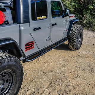 Westin Textured Black Rock Slider: Jeep Gladiator 2020-2024