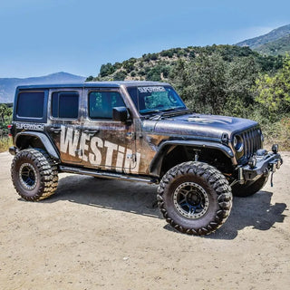Westin Textured Black Rock Slider: Jeep Wrangler (18-24)