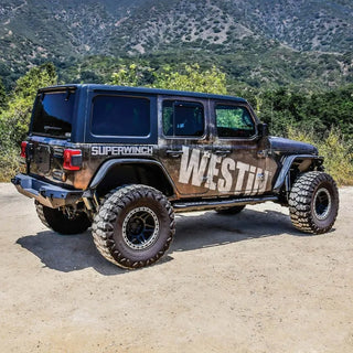 Westin Textured Black Rock Slider: Jeep Wrangler (18-24)