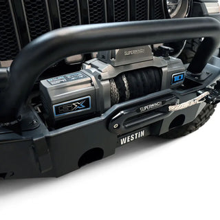 Westin Textured Black Front Bumper: Jeep Gladiator 2020-2025 / Wrangler JL 2018-2025
