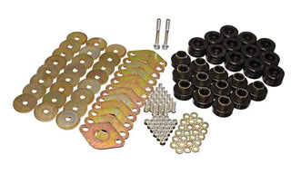 Energy Suspension Black Body Mount Set: Jeep Wrangler (2007-2018) / Wrangler JK (2018) w/ Hardware