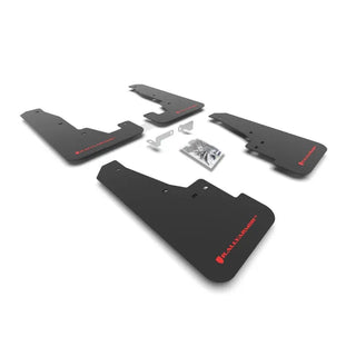 Rally Armor Black UR Mud Flap: Dodge Durango 2016-2024 w/ Red Logo