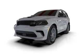 Rally Armor Black UR Mud Flap: Dodge Durango 2016-2024 w/ Red Logo