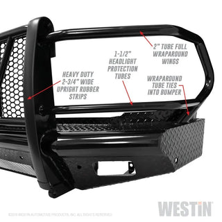 Westin Black Front Bumper: Dodge Ram 2500 (2010) / Ram 3500 (2010) / Ram 2500 (11-19) / 3500 (11-19)