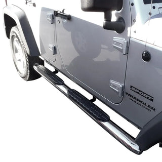 Westin Stainless Steel PRO TRAXX 4 Oval Nerf Step Bars: Jeep Wrangler JK (07-18)