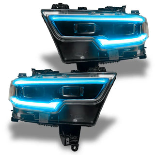 Oracle Lighting Projector LED Headlight DRL Kit: Ram 1500 2019-2024 w/ RGBW+A 2.0 Controller