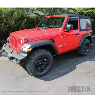 Westin Wade Slim Wind Deflector 2pc: Jeep Wrangler 2018-2024