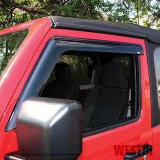 Westin Wade Slim Wind Deflector 2pc: Jeep Wrangler 2018-2024