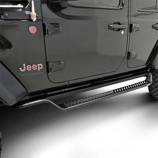 Westin Textured Black Outlaw Drop Running Boards: Jeep Wrangler 2018-2026