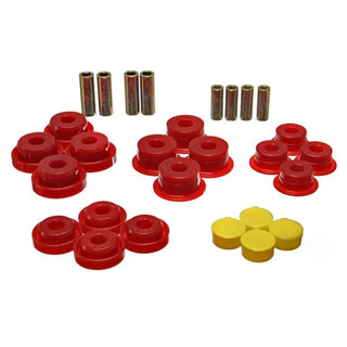 Energy Suspension Red Rear Control Arm Bushings (REAR): Jeep Wrangler (97-06) w/ OEM Shells