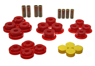 Energy Suspension Red Rear Control Arm Bushings (REAR): Jeep Wrangler (97-06) w/ OEM Shells