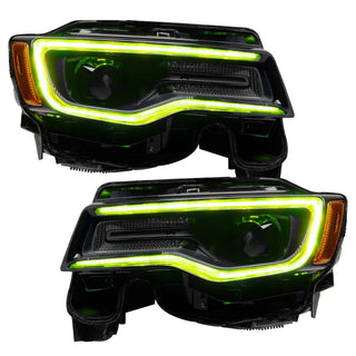 Oracle Lighting Dynamic Headlight DRL Upgrade Kit ColorSHIFT: Jeep Grand Cherokee 2014-2021