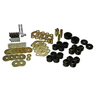 Energy Suspension Black Body Mount Set: Jeep Wrangler 2018-2020 w/ Hardware