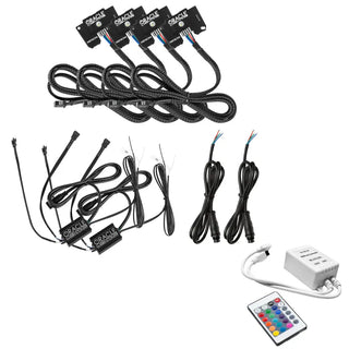 Oracle Lighting RGB+W Headlight DRL Kit: Jeep Gladiator / Wrangler 2022-2024 w/ Simple Controller
