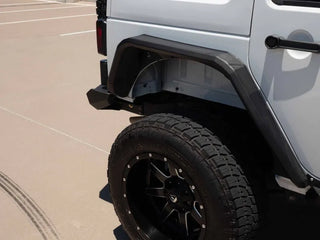 Road Armor Stealth Rear Fender Flare: Jeep Wrangler JKU 2007-2018 w/ Tex Black