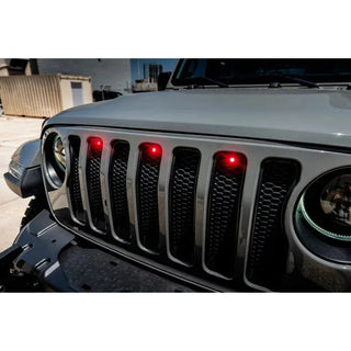 ORACLE Lighting Pre-Runner Style LED Grille Kit: Jeep Wrangler 2018-2023 w/ Red