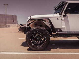 Road Armor Stealth Front Fender Flare (FRONT): Jeep Wrangler JK 2007-2018 w/ LED DRL