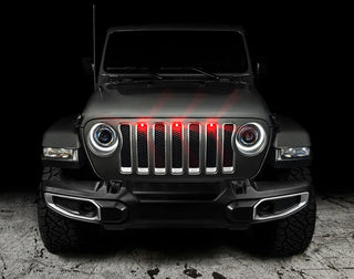 ORACLE Lighting Pre-Runner Style LED Grille Kit: Jeep Wrangler 2018-2023 w/ Red