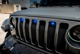 Oracle Pre-Runner Style LED Grille Kit: Jeep Wrangler 2018-2023 w/ Blue