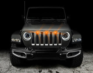 Oracle Lighting Pre-Runner Style LED Grille Kit: Jeep Wrangler 2018-2023 w/ Amber