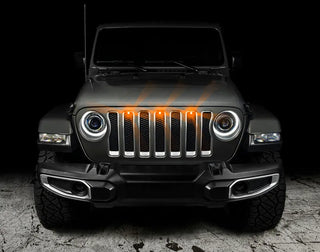 Oracle Lighting Pre-Runner Style LED Grille Kit: Jeep Wrangler 2018-2023 w/ Amber