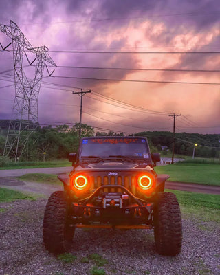 Oracle Lighting High Powered Black LED Headlights: Jeep Wrangler (07-17) / Wrangler JK (18)
